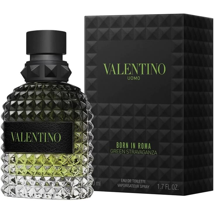 Valentino Men's Born In Roma Green Stravaganza Edt Spray 1.7 Oz Fragrances